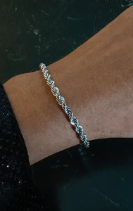 Silver Plated Rope Bracelet