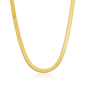 Herringbone Yellow Plated Necklace