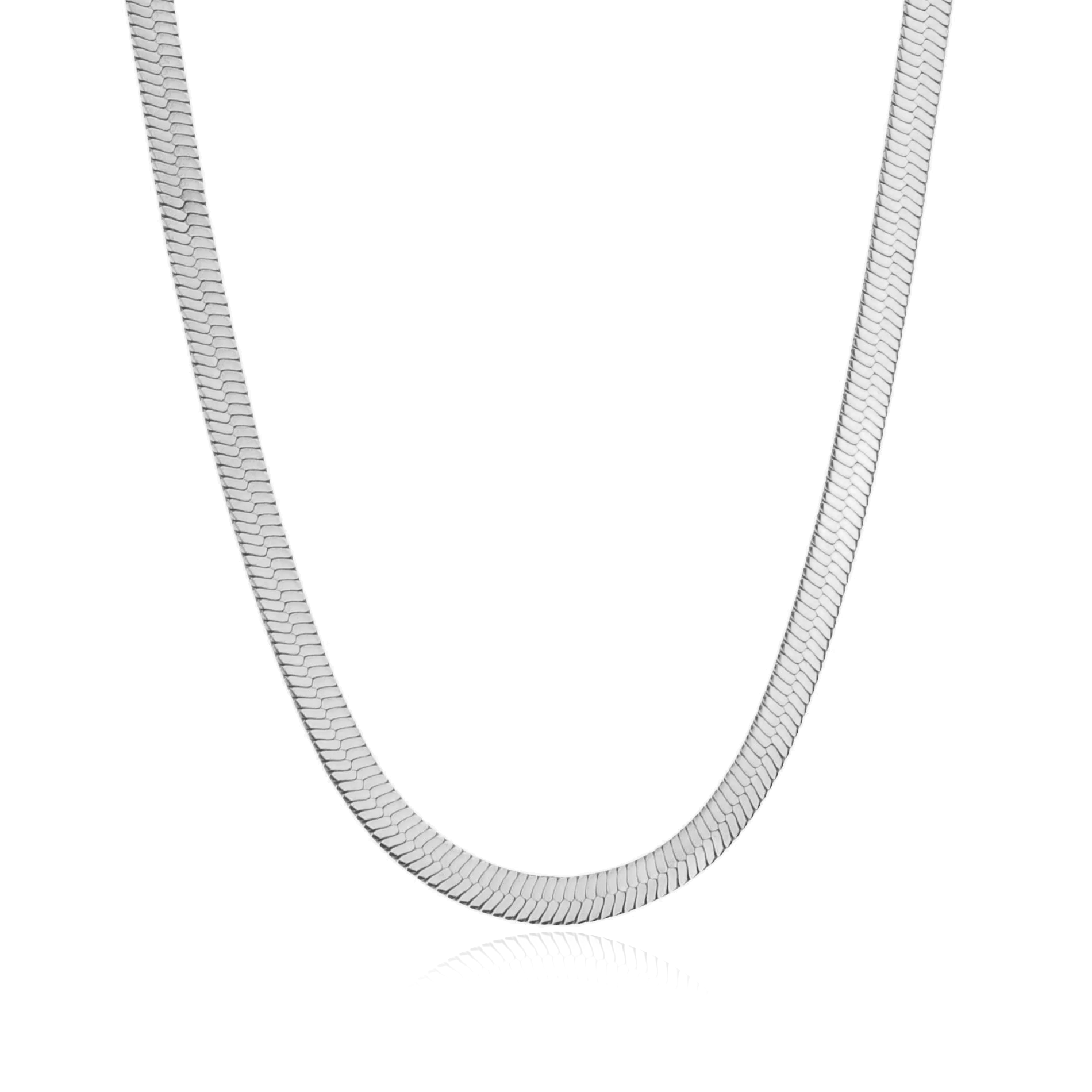 Herringbone Silver Plated Necklace