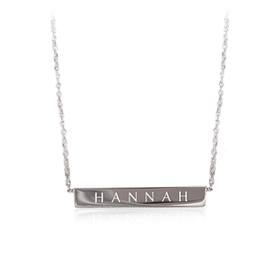 Sterling Silver Bar Necklace