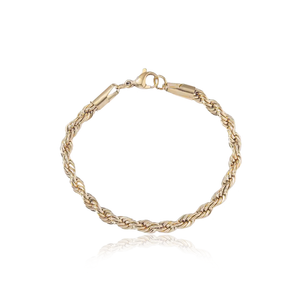 Yellow Plated Rope Bracelet