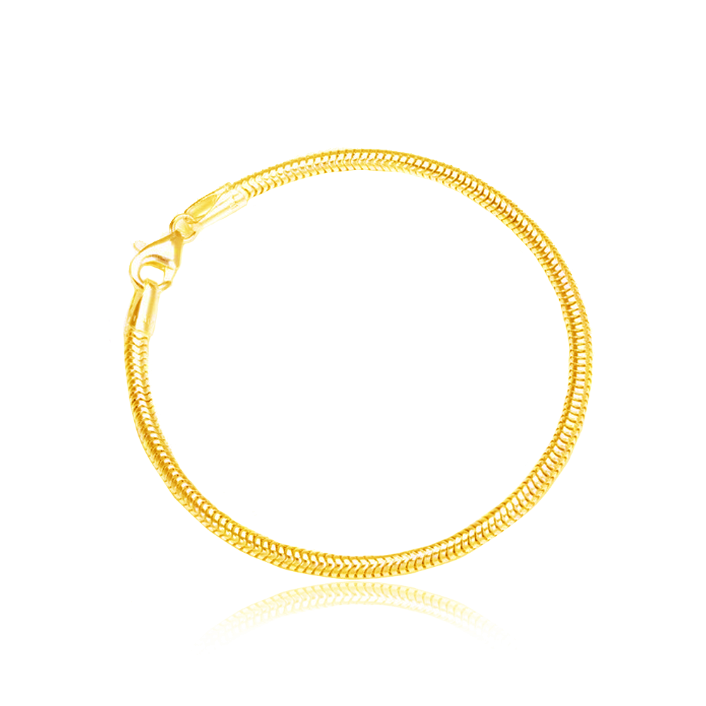 Yellow Gold Plated Herringbone Bracelet