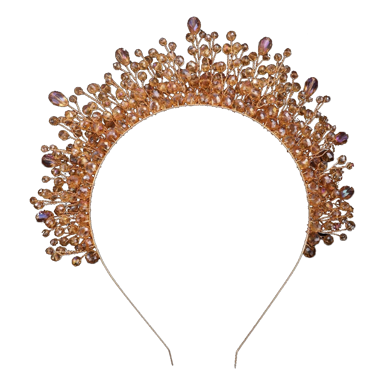 Yellow & Gold Beaded Headband