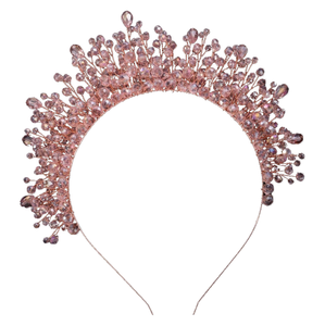 Pink & Rose Beaded Headband