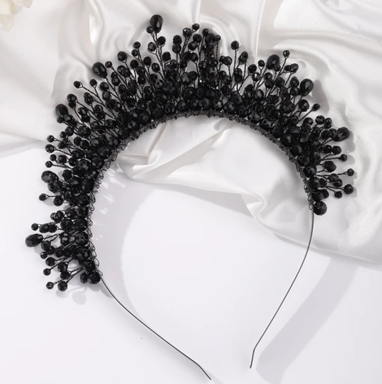 Black Beaded Headband