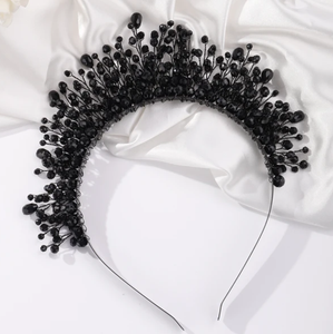 Black Beaded Headband