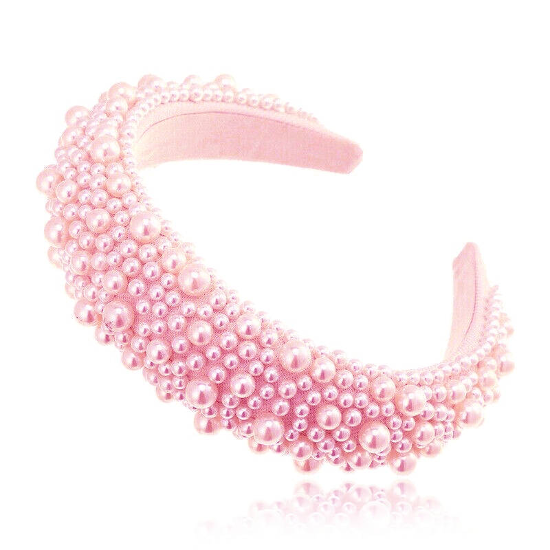 Pink Beaded Headband