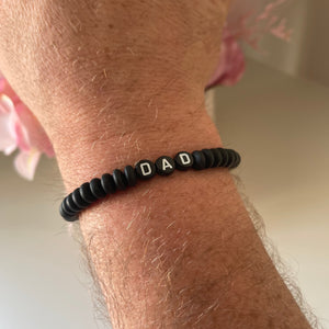 Personalised Bead Mens Bracelet