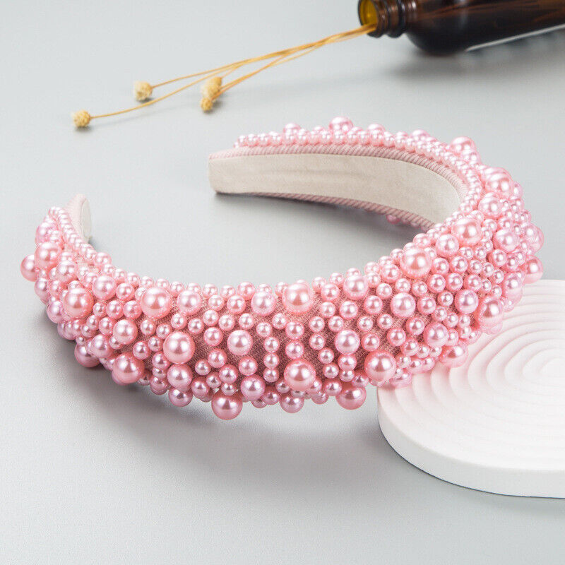 Pink Beaded Headband