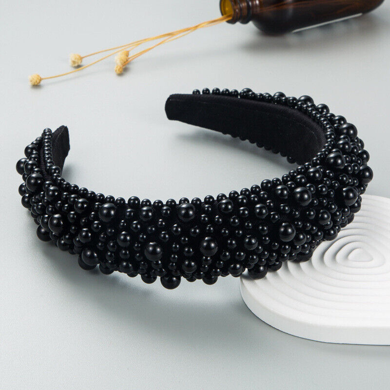 Black Beaded Headband