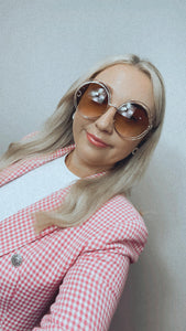 Bonnie & Pearl Round Rose Sunglasses