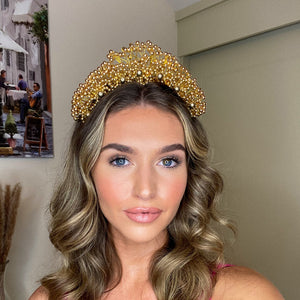 Gold Beaded Headwear