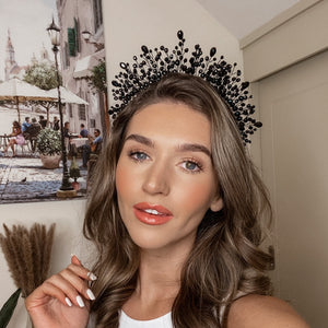 Black Beaded Headband
